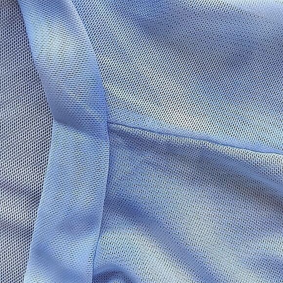 Mesh baby blue cloud print long sleeve crewneck t-shirt - Picture 12 of 14